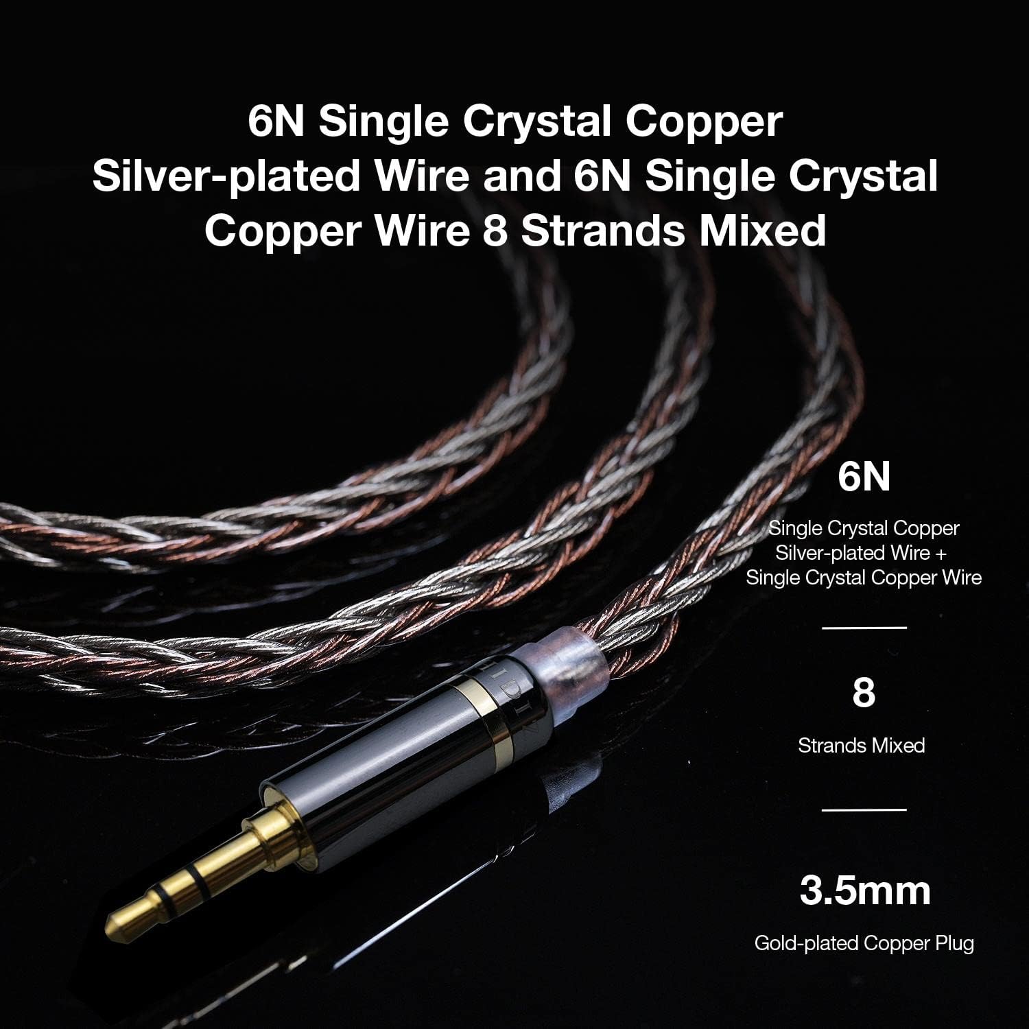 Hidizs MS5 4BA+1DD Hybrid 5 Drivers HiFi in-Ear Monitors Earphone, Detachable 0.78mm 2 Pin Cable 3.5mm Plug Replaceable Pneumatic Sound Tuning Filters for Audiophile Singer Musician