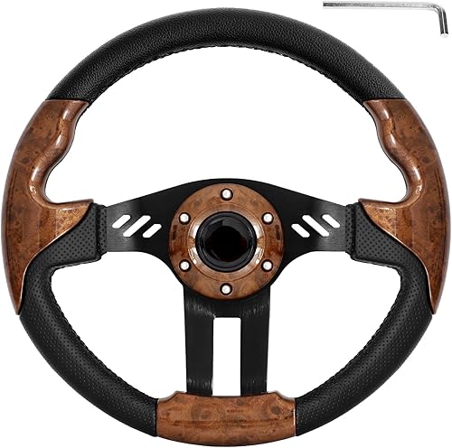 iLSKW Golf Cart Steering Wheel or Adapter for Golf Cart Club Car DS and Club Car Precedent EZGO TXT RXV Yamaha Golf Carts Colorful Options