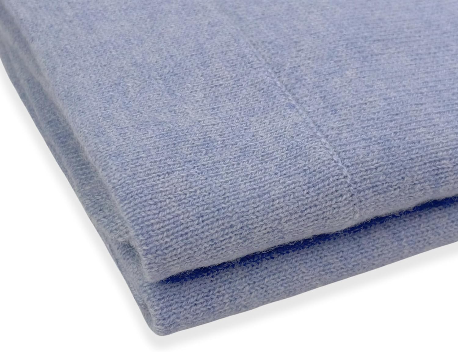 Jet&Bo BABY 100% Cashmere Baby Blanket Luxe Knit Design in Blue - 32" x 40" - Ultra Soft, Hypoallergenic & Temperature Regulating - Gift Box and Card Included