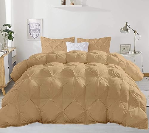 Miniatura 28 de Juego de ropa de cama plisada de 3 piezas de 100% algodón (edredón + 2 fundas de almohada), tamaño individual