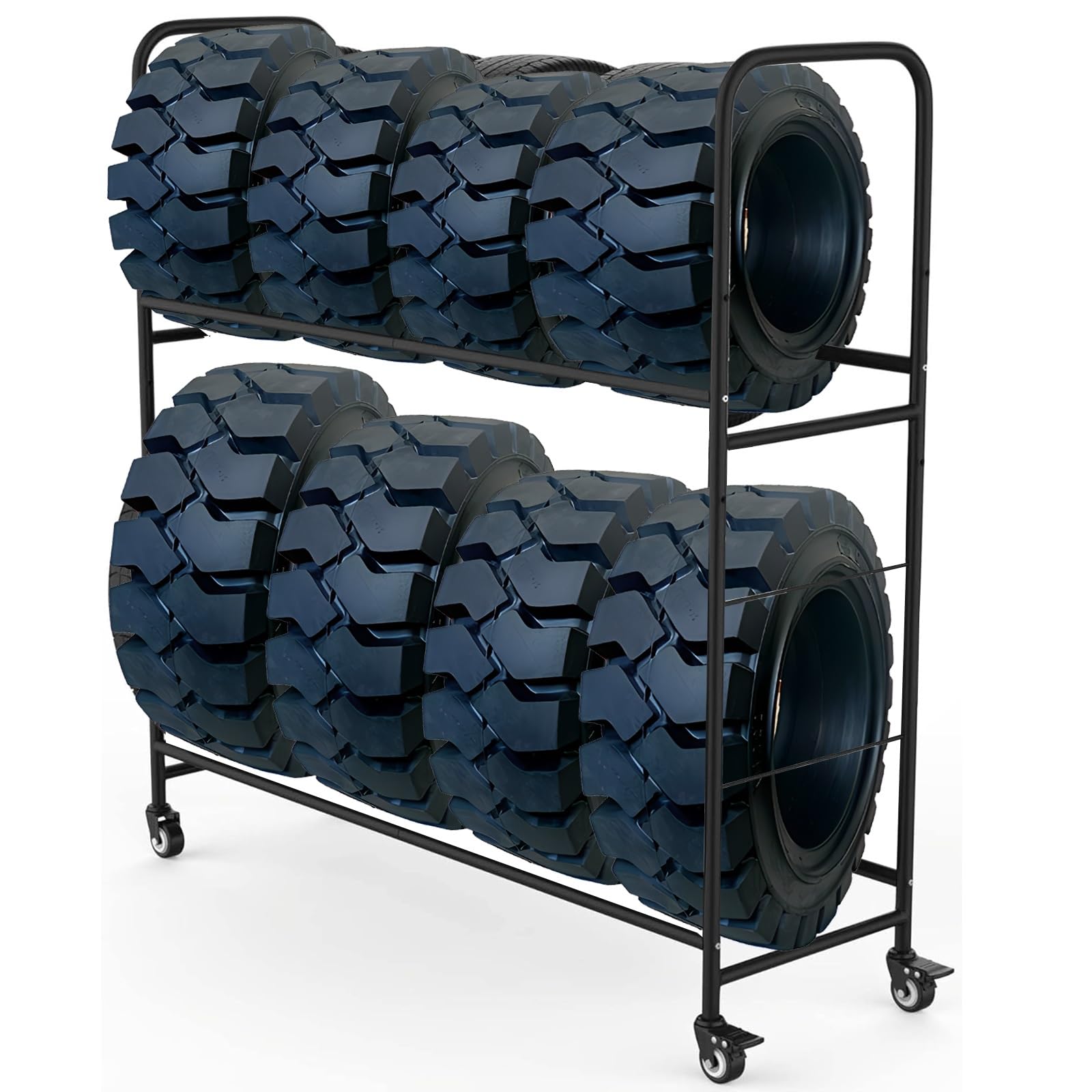 ２０５／６５R１６ 　タイヤ付ホイール　倉庫保管 Amazon.co.jp: タイヤラック 頑丈なホイール付きタイヤ保管ラック、8