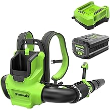Greenworks 80V (750 CFM / 180 MPH) Brushless Backpack Leaf Blower, Variable Speed for Large Properties, Dislodge Gravel from driveways or Packed Snow from walkways, Includes 4.0Ah Battery and Charger