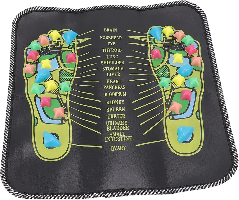 Aramox Tapete de Massagem Nos Pés, Tapete de Acupuntura Reflexologia para Circulação Sanguínea e Alívio da Dor, Com Design Removível, para Pais, Mães, Avós e Crianças (35 * 35cm)