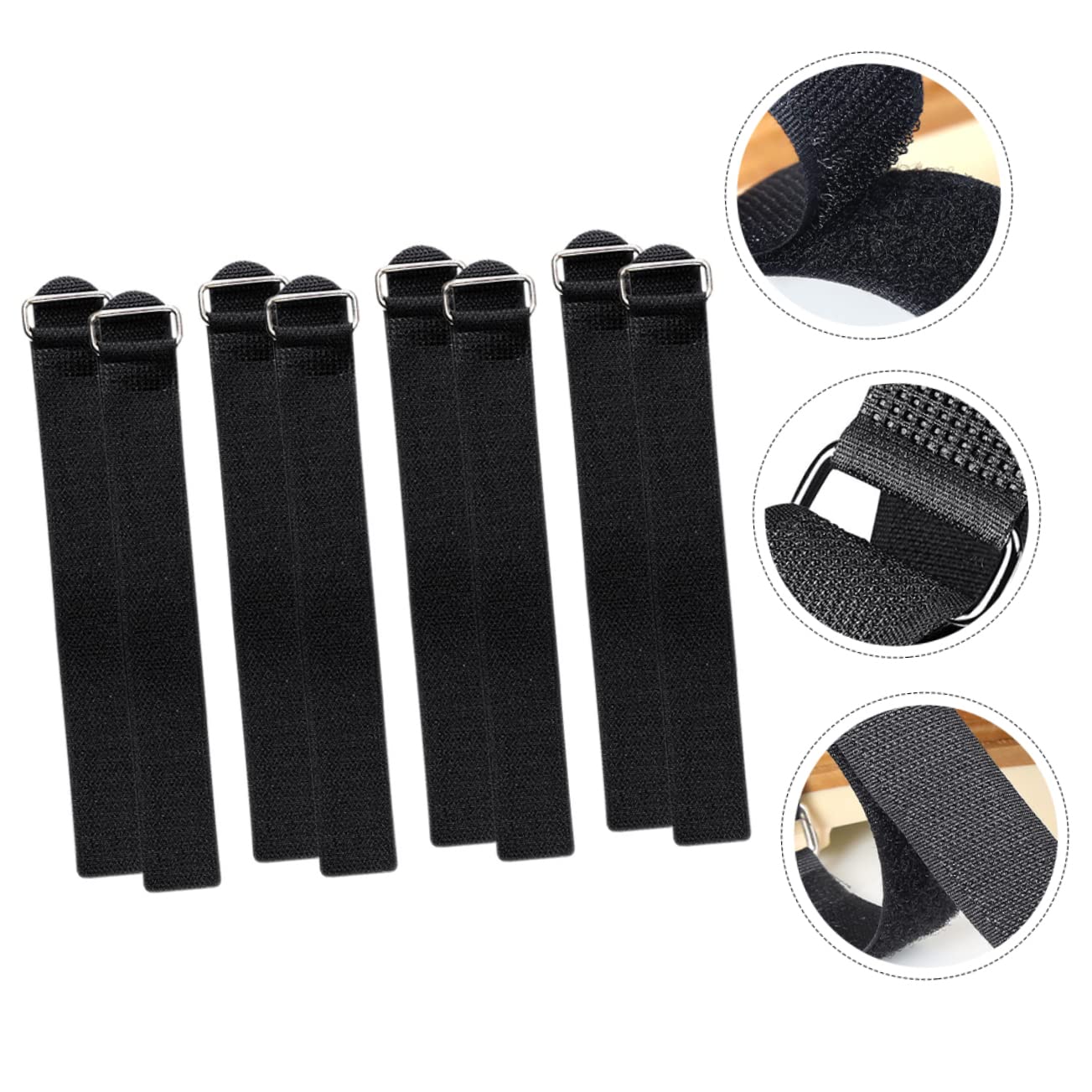 Set 4 Paia Antiscivolo in Nylon e Metallo, Cinturini Regolabili Chiusura a Strappo per Scarpe Casual da Trekking, Design Leggero e Portatile per Escursionismo