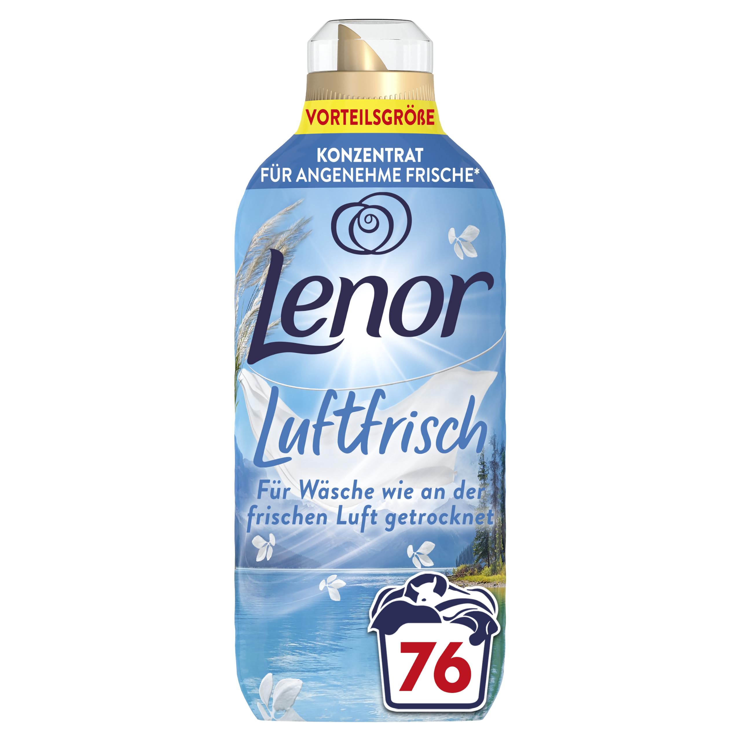 Lenor Luftfrisch Alpensee, Weichspüler, 76 Wäschen