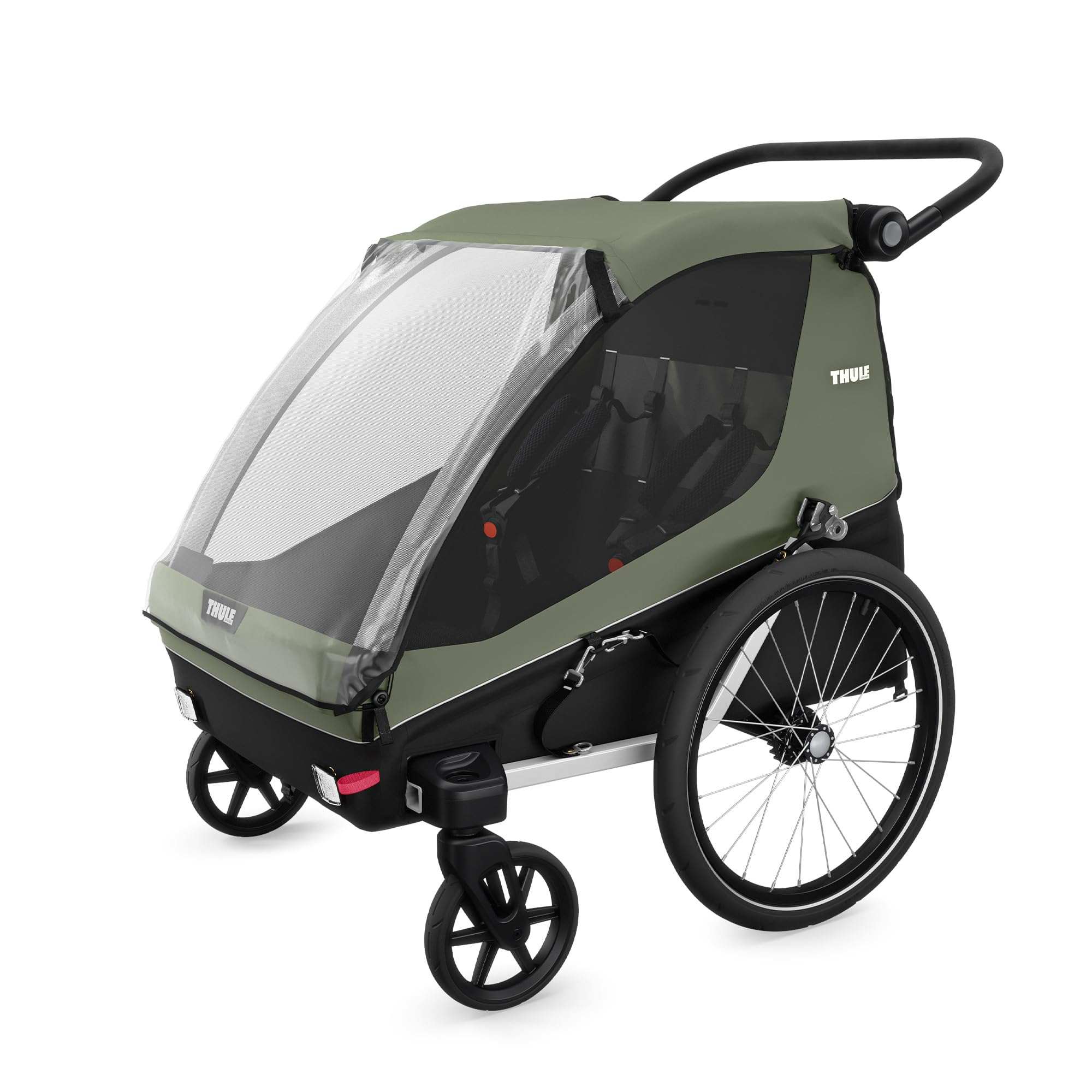 Thule Courier - Remolque de Bicicleta para niños y Perros, Color Verde