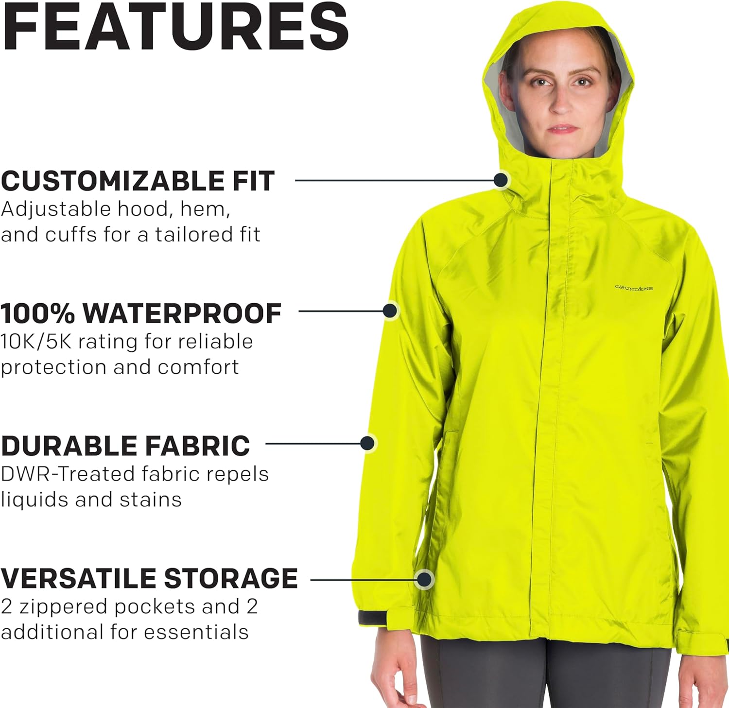 Grundéns Women’s Weather Watch Hooded Fishing Jacket | Waterproof, Stain-Resistant - Image 4