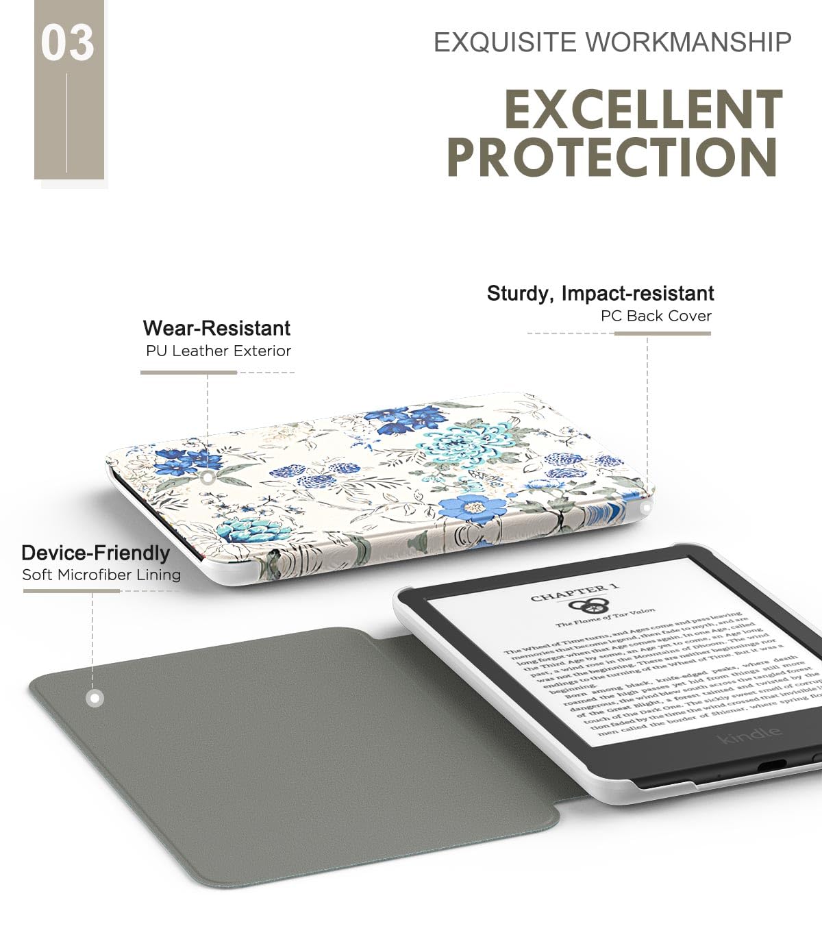 MoKo Case Fits 6" All-New Kindle (11th Generation-2024/2022 Release)& International Version - Image 4