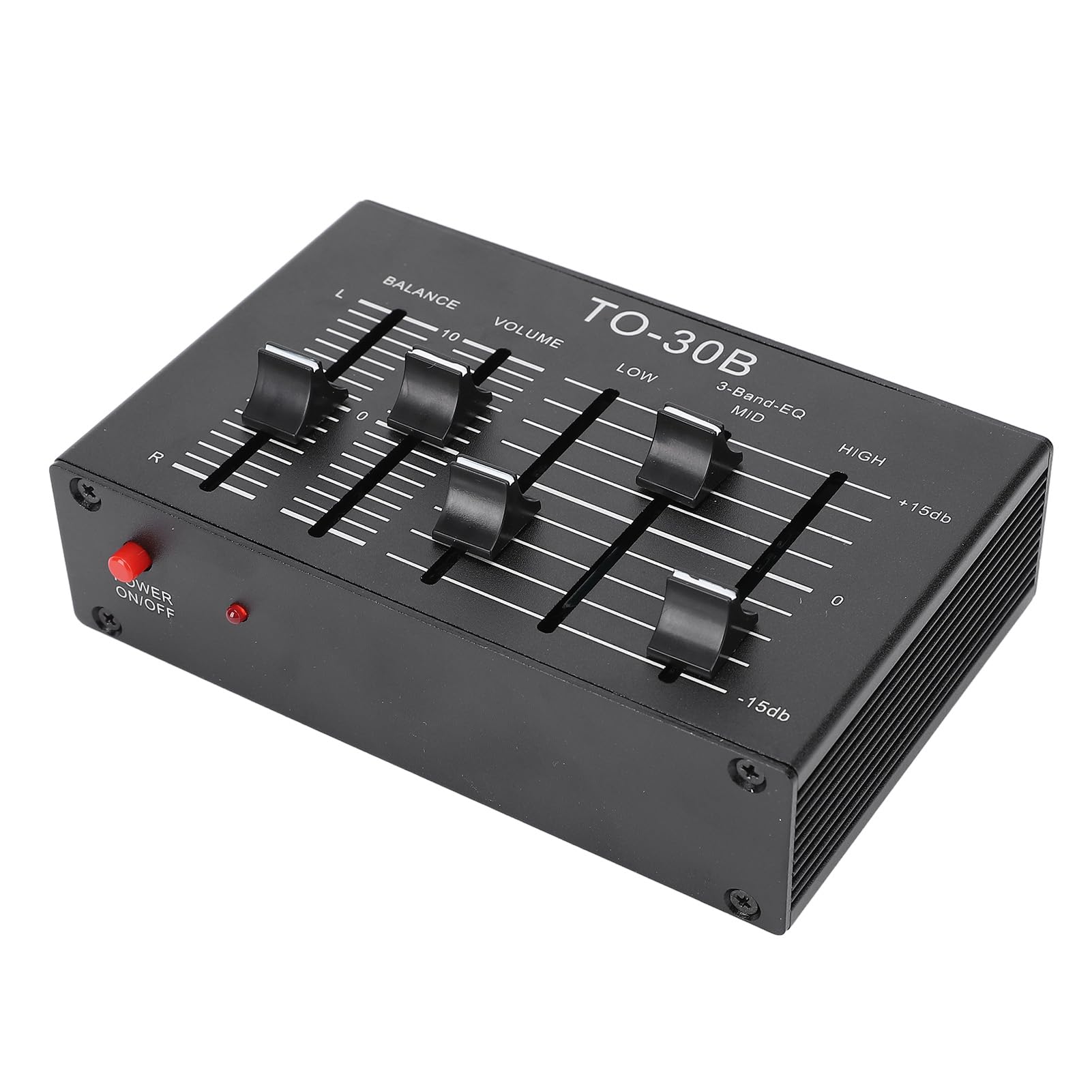 Generic Equalizzatore EQ Stereo Preamplificatore di Controllo del Suono a 3 Bande a Basso Rumore per Elettronica, Materiale Metallico