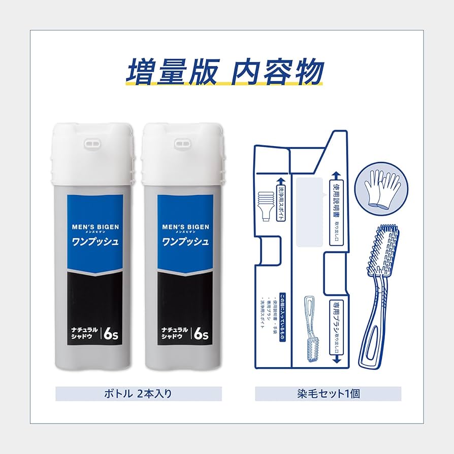 Amazon | 【白髪染め】メンズ ビゲン ワンプッシュ 6S (ナチュラル