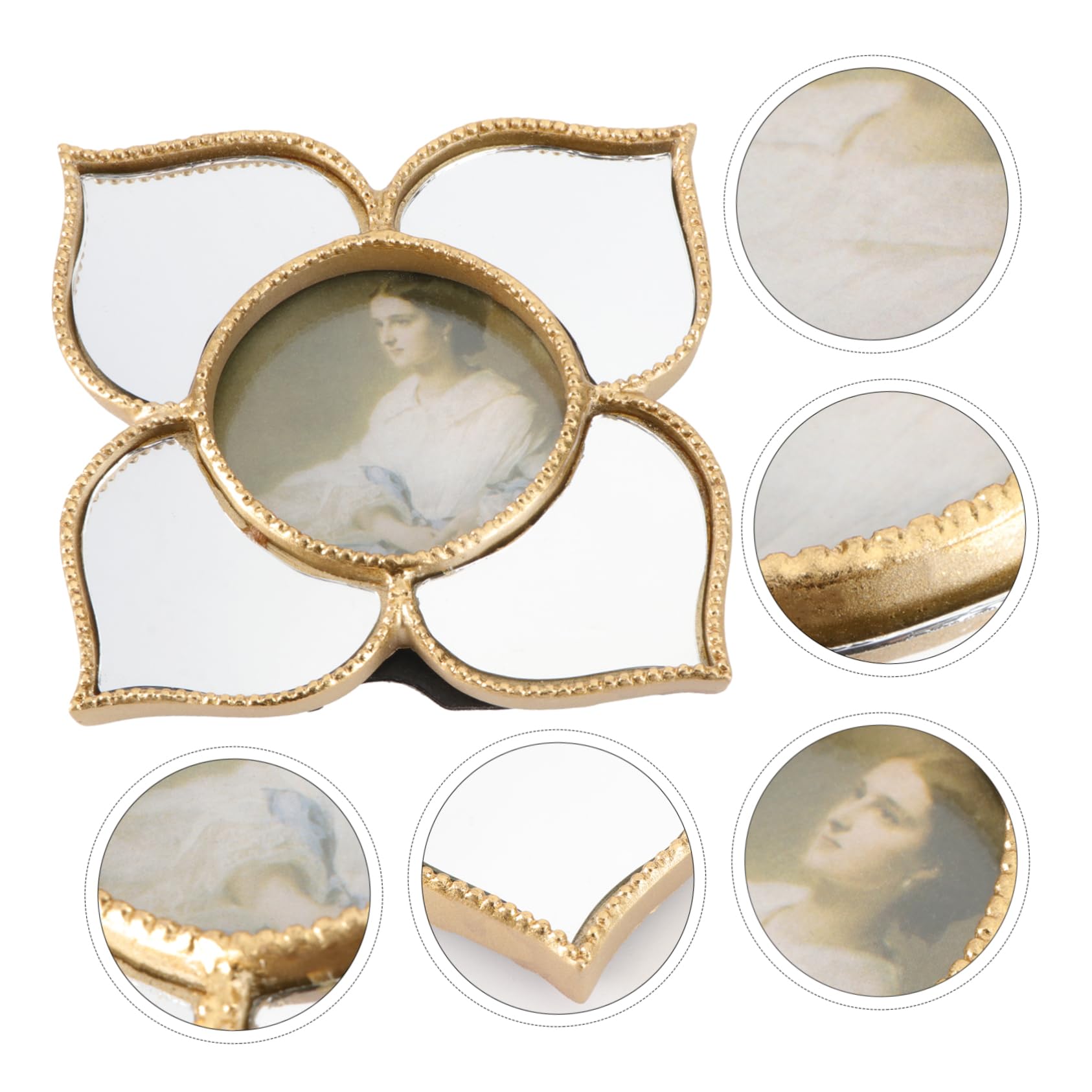 GLEAVI 2stücke Goldene Resin Fotorahmen Dekoration Für Hochzeitsbilder Eleganter Handgefertigter Stabiler Tischrahmen Mit Feinen Details Für Schlafzimmer Und Wohnzimmer