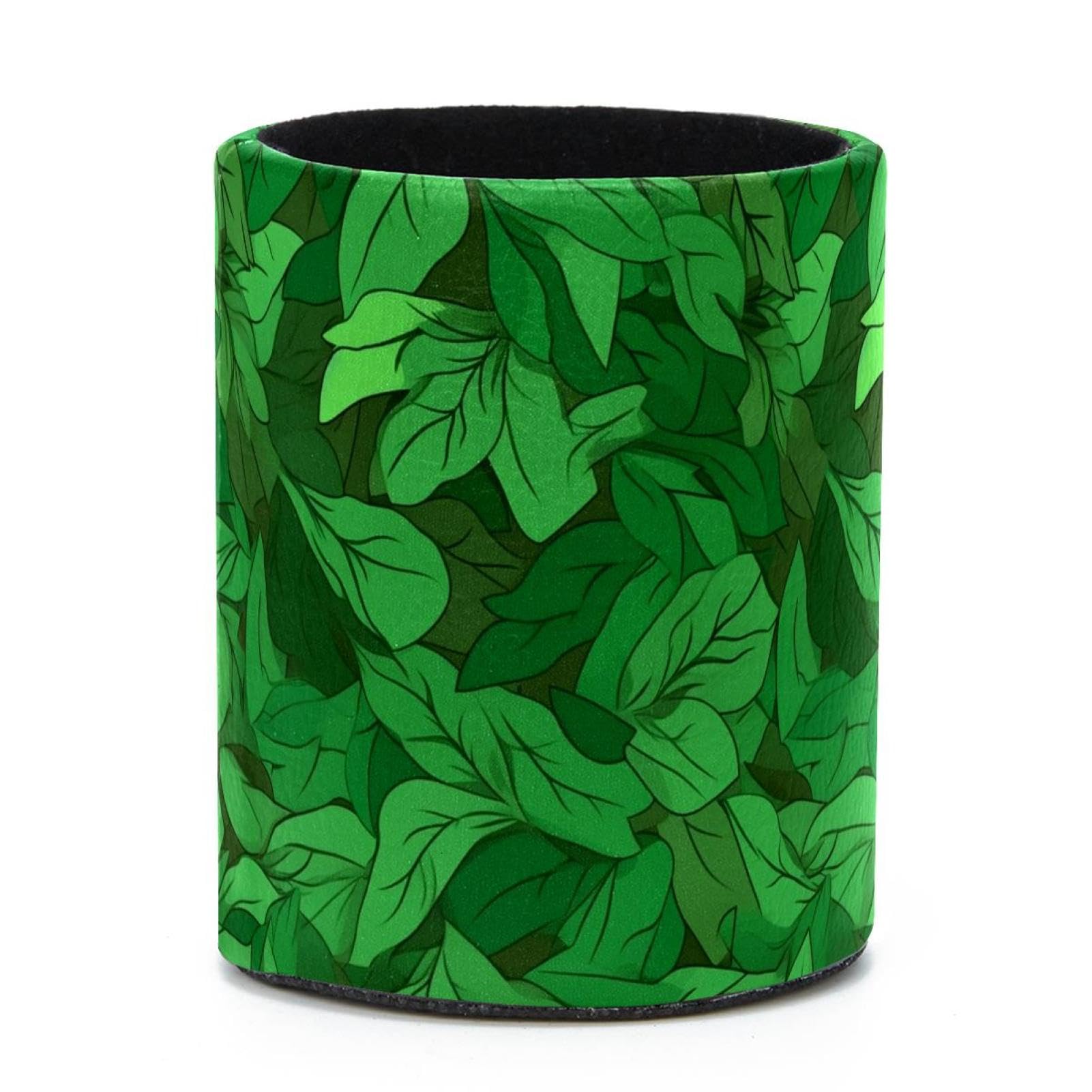VAPOKF Round Pencil Holders for Desk, Artistic Leaves Pen Holders Pen Pot Makeup Brushes Storage Desktop Stationery Supplies Organiser for Home Office