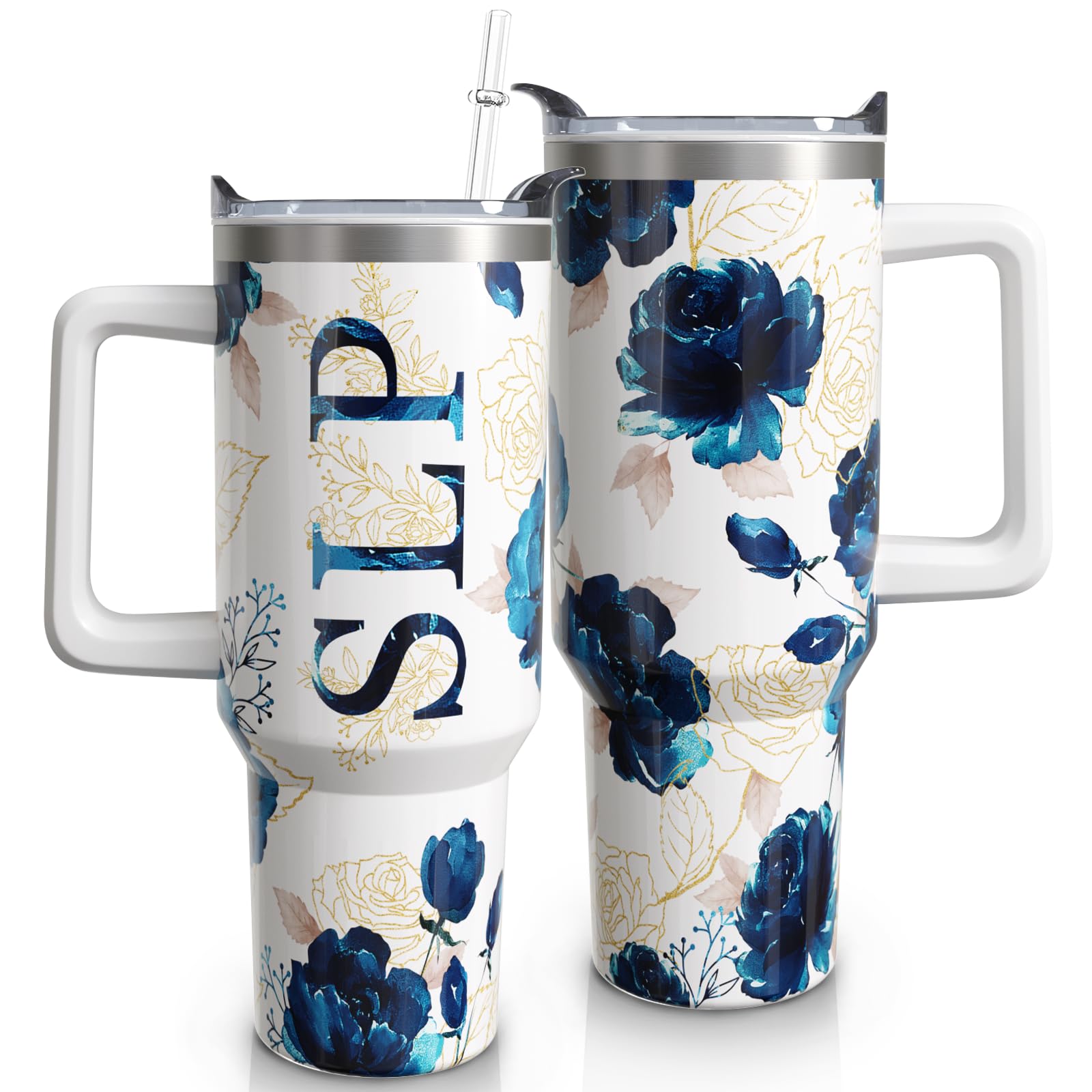 qoepfnsh Speech Therapy Tumbler with Handle SLP Travel Coffee Mug Cups Speech Language Pathology Tumblers with Lid and Straw Stainless Steel Insulated