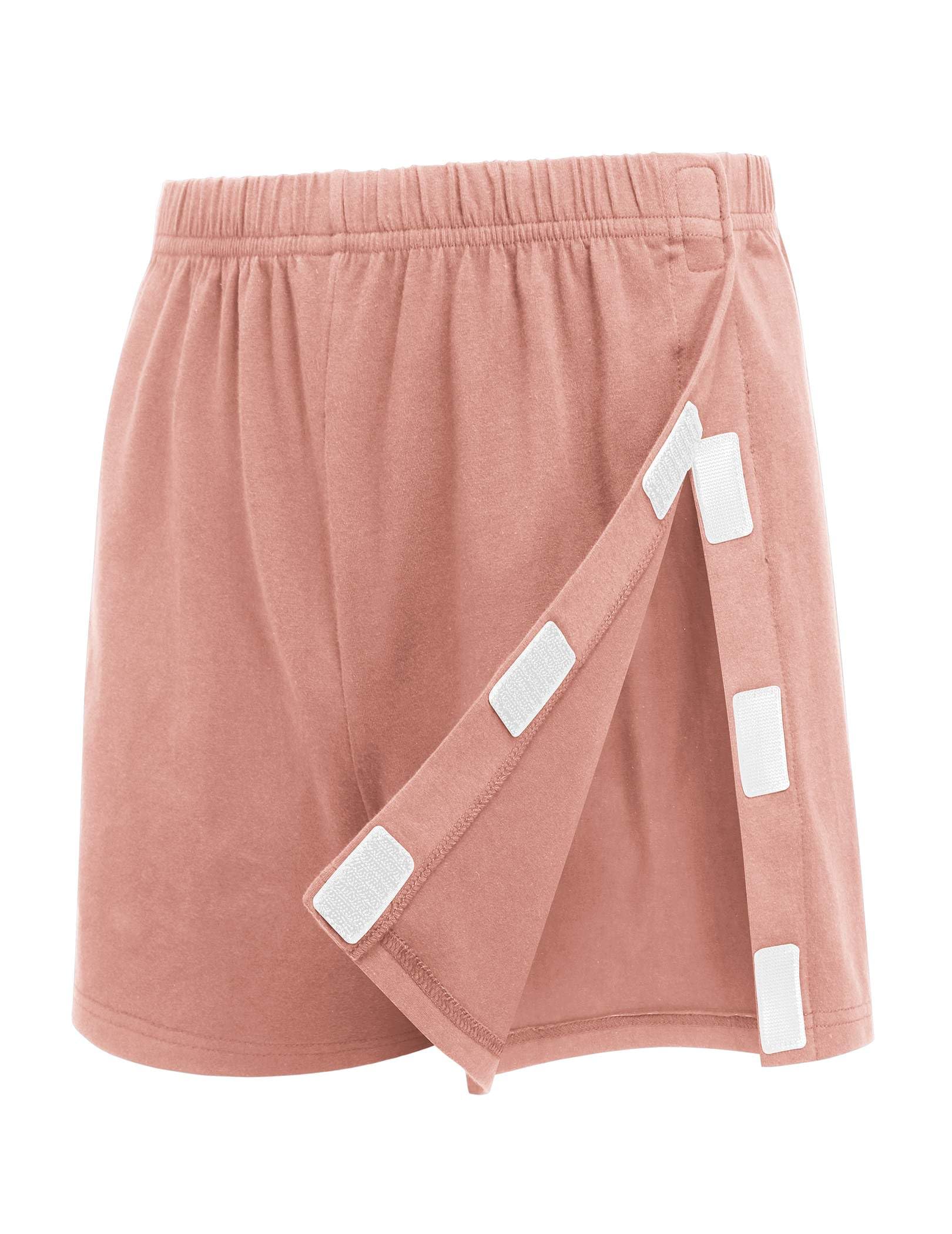 Deyeek Men's Tear Away Post Surgery Cotton Shorts 3-inch