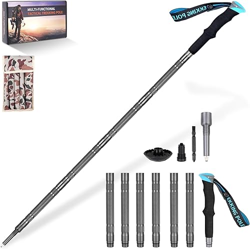 Miniatura 1 de Bastón de senderismo  Multiherramienta desmontable para hombre y mujer (7 tubos
