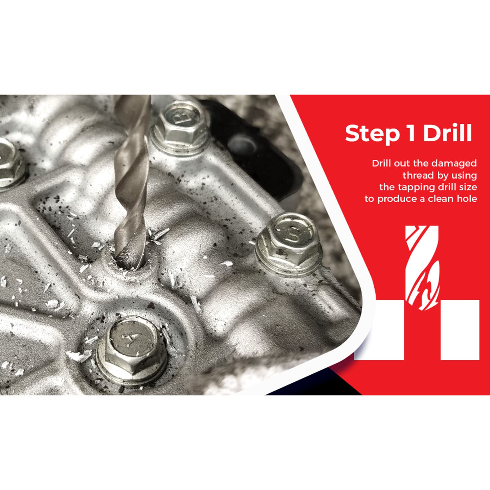 Ashata Outils De Refiletage Kit De Réparation De Filetage De Vis 15