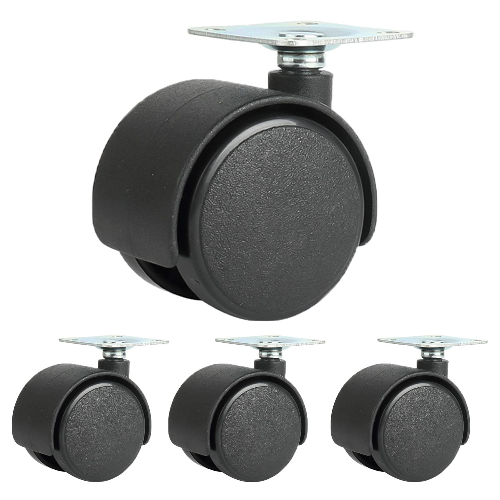 Lot De 4 Roulettes Pivotantes 50mm Avec Frein - NFS, Pour Mobiliers Et Équipements