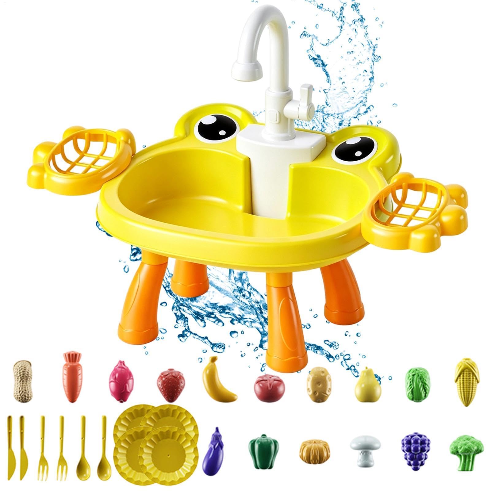 Lavello Da Cucina Giocattolo - Gioco Interattivo Realistico - Tavolo D'Acqua Con Lavastoviglie Giocattolo Per Bambini | Regalo Compleanno Festa Interno Esterno Casa Soggiorno Balcone