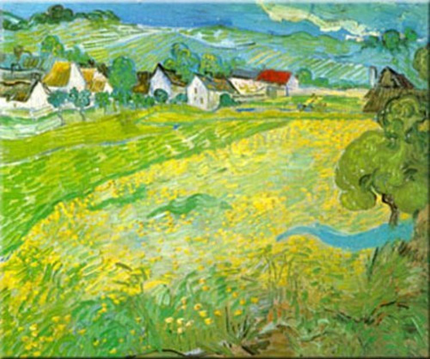 Buyartforless Sonnige Wiese Bel Auvers by Vincent Van Gogh 24x31 Art Print Poster