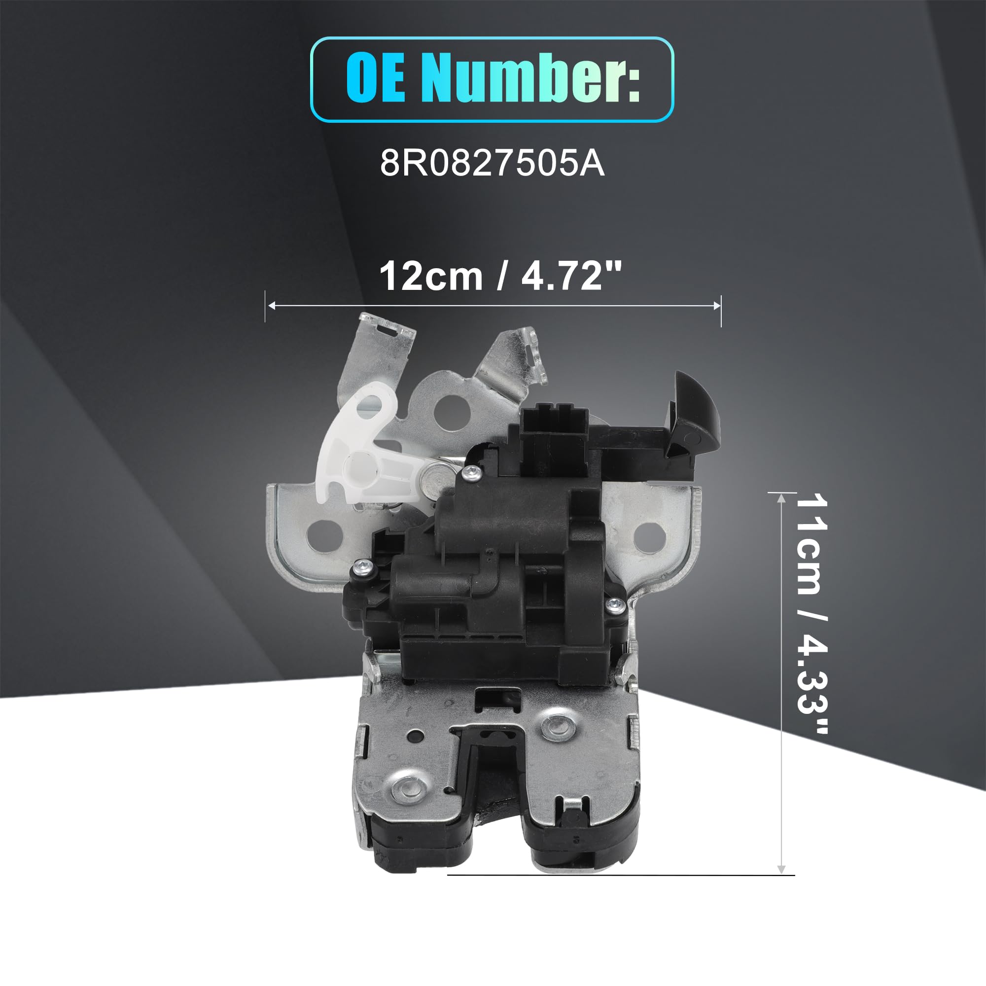 QUARKZMAN Serratura di Ricambio per Portellone Posteriore per Audi A4 2009-2012 per Audi A6 2009-2011 Meccanismo di Chiusura Portellone No.8R0827505A Tono Argento