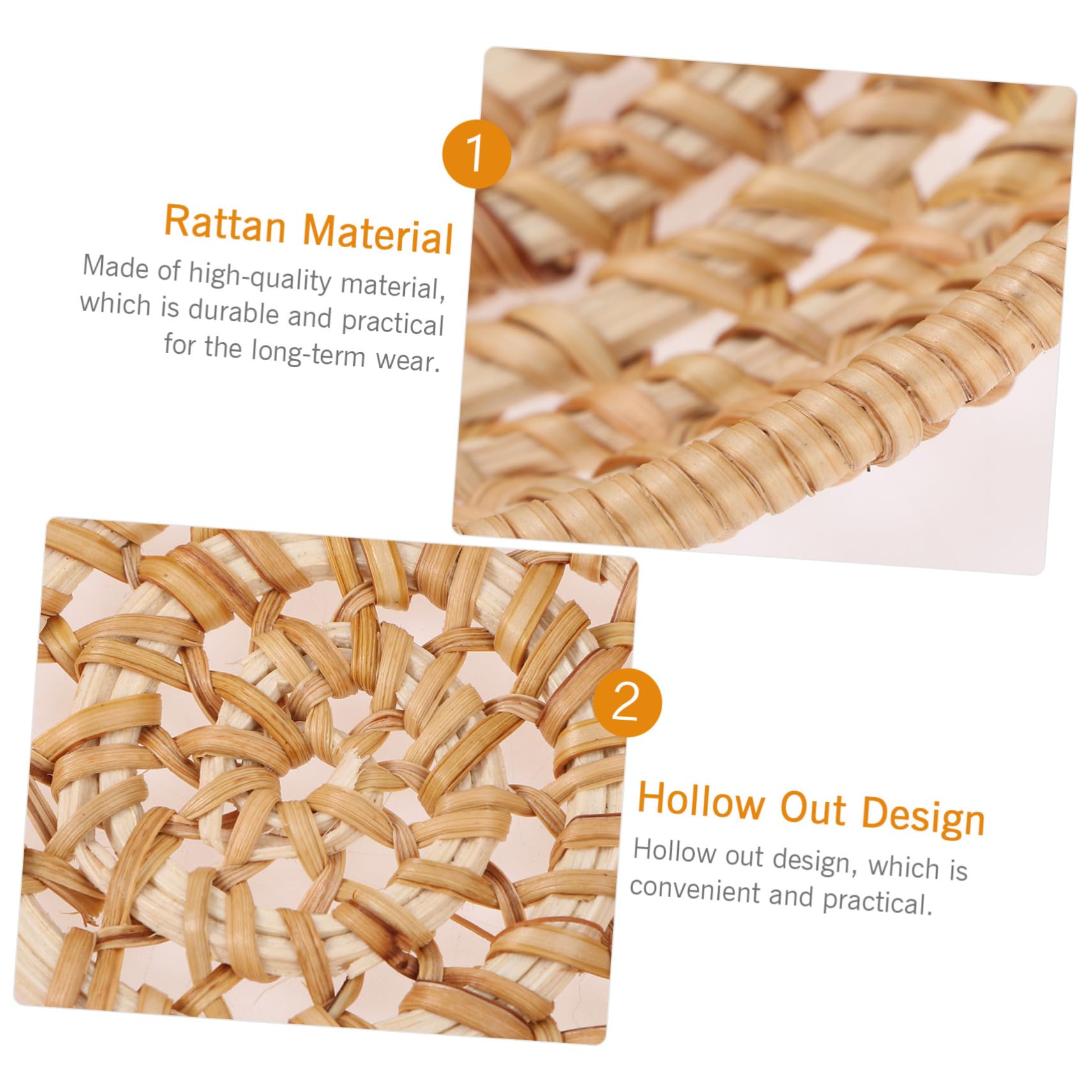 VINTORKY 2pcs Rattan Storage Basket Bread Serving Snack Nuts Basket Pantry Storage Baskets Dried Fruit Tray Fruit Service Tray Fruit Decor Woven Bread Basket Centerpiece Serving Bowls Toy