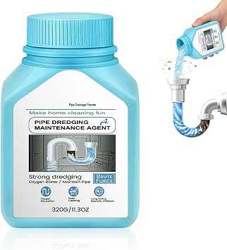 Drain Clog Remover Powerful Unclogging Sink Hair Cleaner for Kitchen, Shower Pipes and Drains, Toilet Unclogger Heavy Duty Bathroom Pipeline Dredge for Kitchen and Pipes Cleaning Tool320g/11.3oz