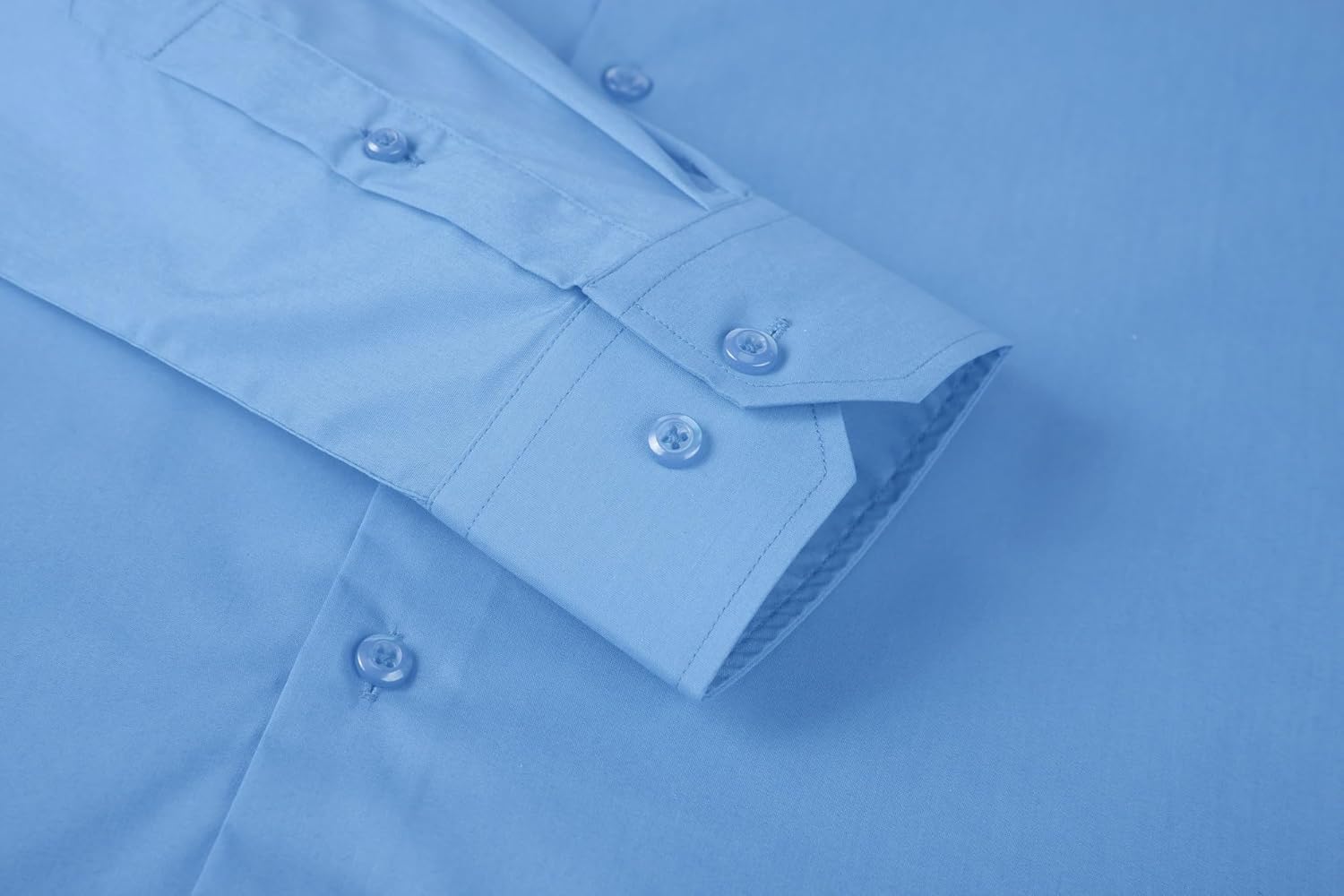 Alex Vando Mens Dress Shirt Easy Care Slim Fit Long Sleeve Cotton Stretch Button Down Shirt - Image 5