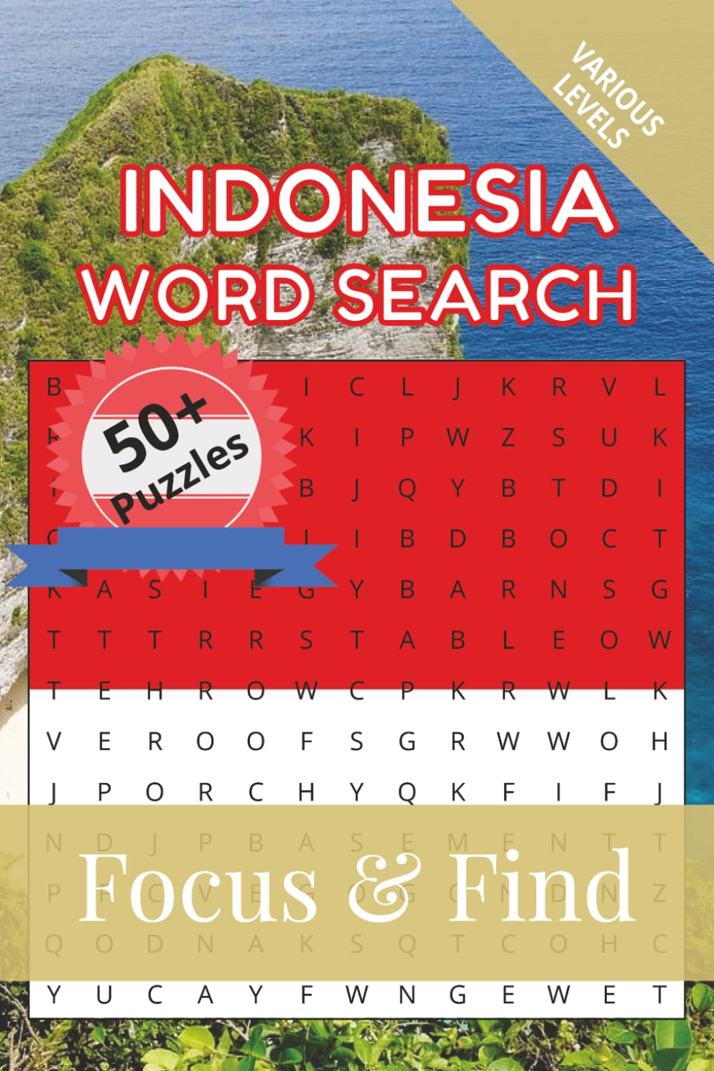 Indonesia Word Search Focus & Find: 50+ Word Searches to discover and learn about the beautiful country of Indonesia | 6 x 9 inches, 110 pages | Gift ... Free Time (Around the World in Word Searches)