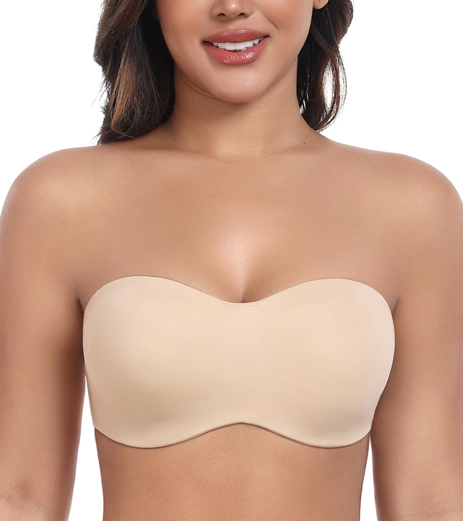 DotVol Women's Seamless Underwire Minimizer Bandeau Bra - Perfect Support for Large Busts