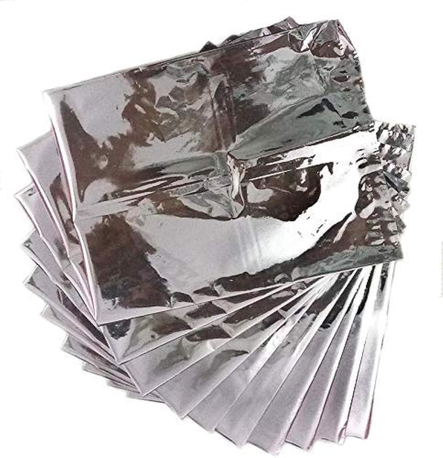 Plastic Saifee Aluminium 6X8 Inches Foil Pouches For Food Packaging (Pack Of 100,Silver), Zip