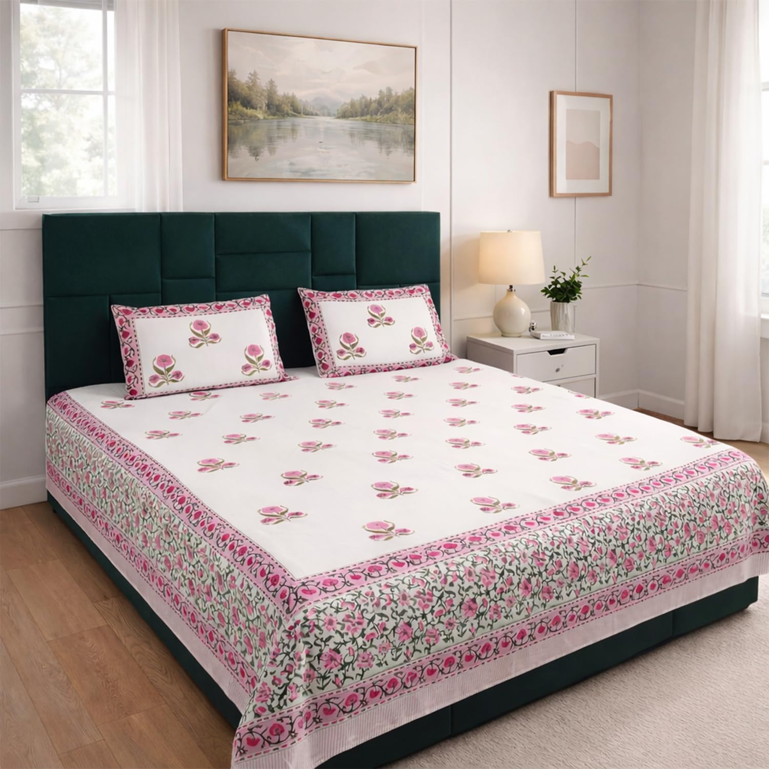 Parure de lit coton respirant violet grand lit contre la chaleur