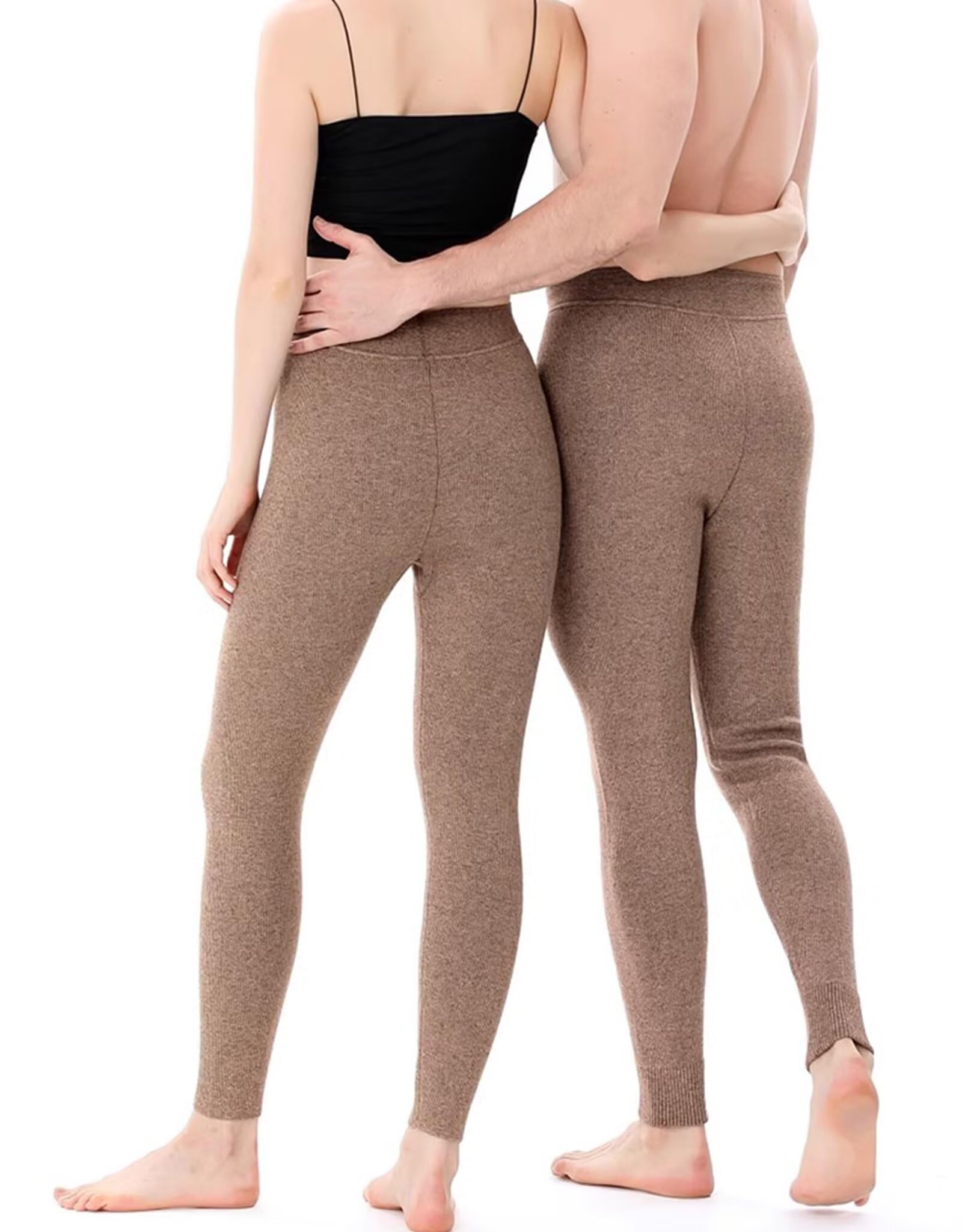 Unisex Pantalones de Invierno cálido 100% Cachemira Leggings Ropa Interior térmica Pantalones Hombres Mujeres Pantalones térmicos Otoño Invierno