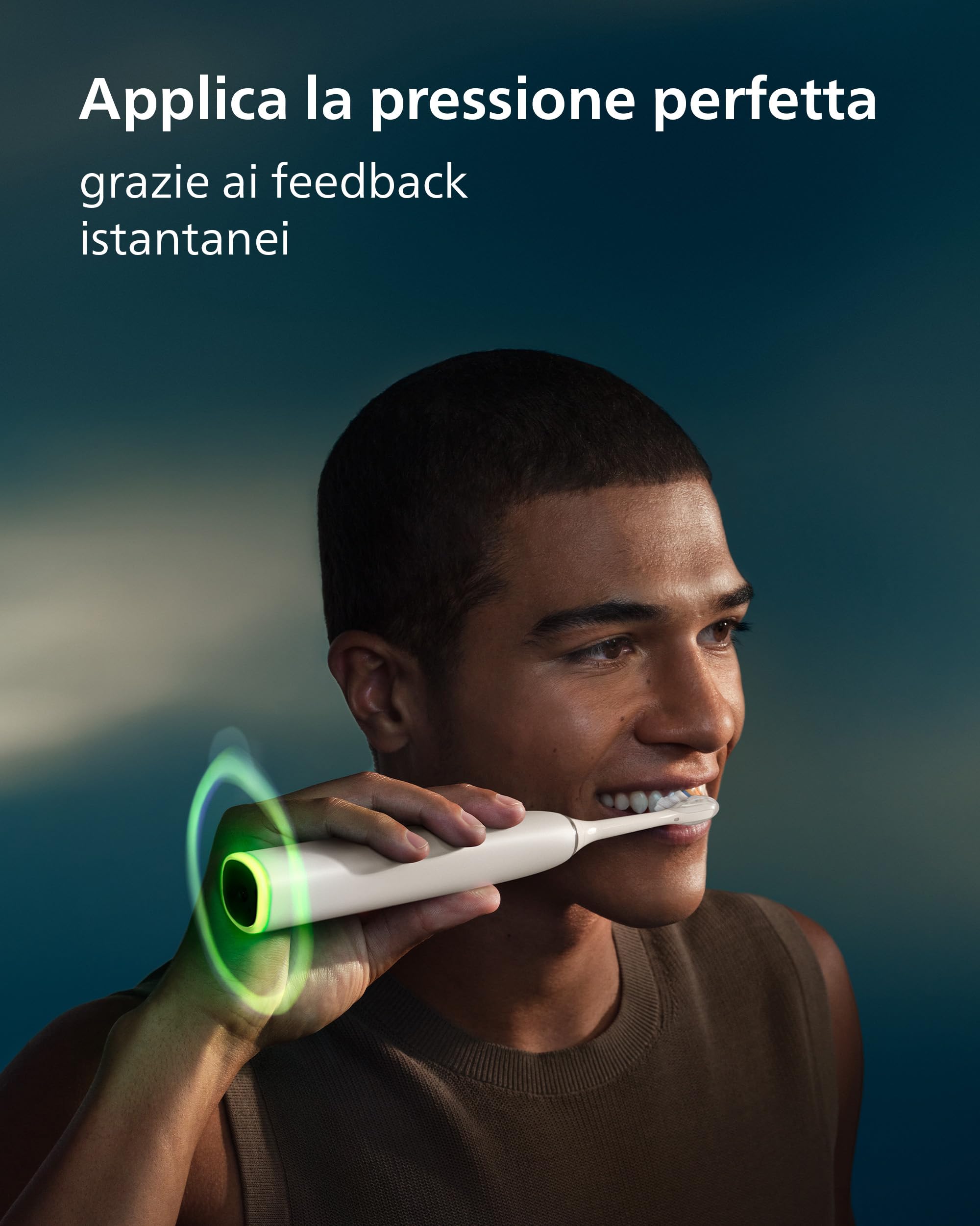 Philips Sonicare Next-Generation DiamondClean 8500 Spazzolino elettrico - con Feedback di pressione, 18 impostazioni, bianco polvere, HX8515/11