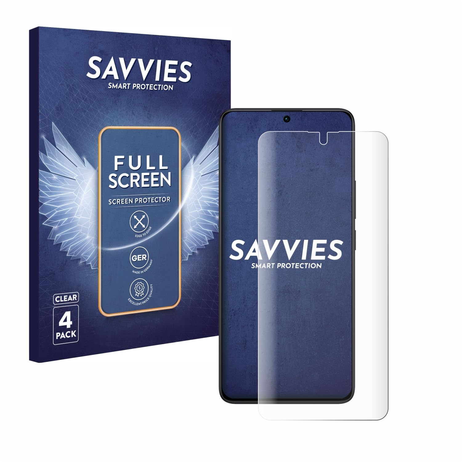 Savvies Full-Screen Schutzfolie 4 Stück Für Xiaomi Redmi Note 13 Pro+ 5G - 3D Curved Mit Selbstheilung