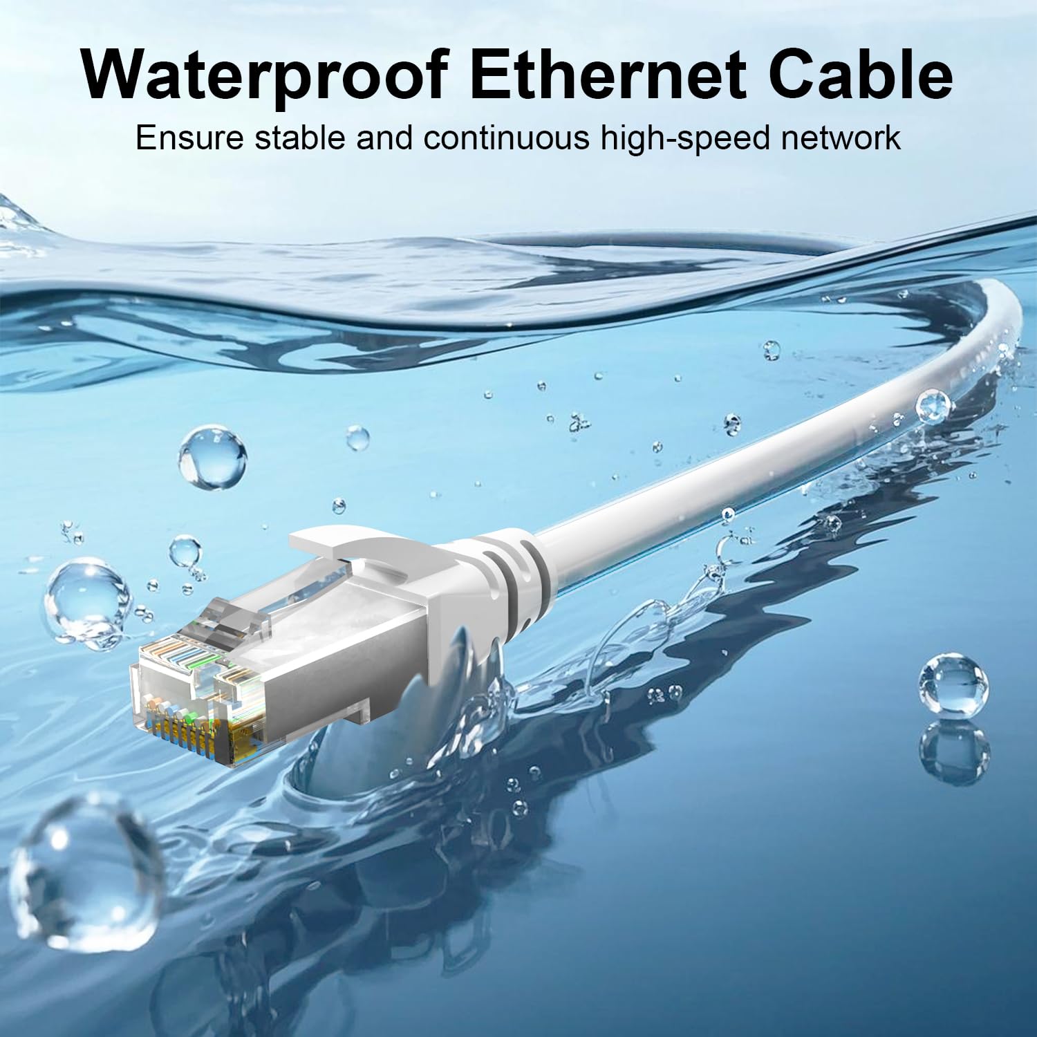 Jadaol Cavo Ethernet Cat6a da 0,3 m, confezione da 10 cavi patch slim 10G 550 MHz 28AWG, cavo di rete in rame puro antigroviglio, cavo LAN flessibile per router, modem, switch, pannello patch, data