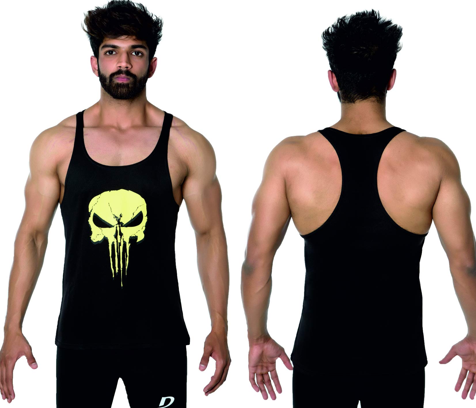 DK Active WearMen's Solid Slim Fit Exercise & Fitness