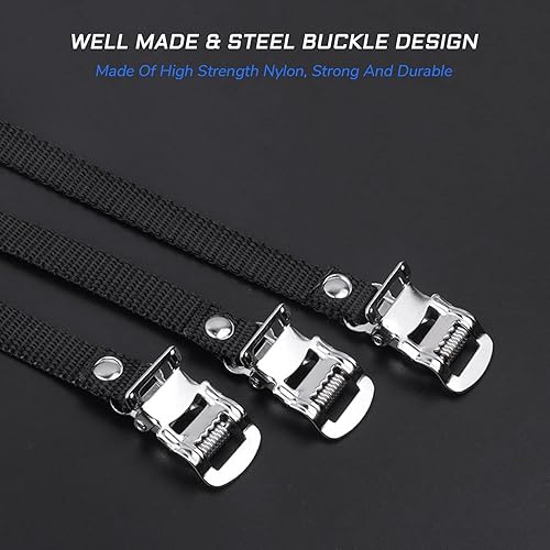 Miniatura 4 de 2 correas para pedal de bicicleta, accesorios de repuesto para bicicleta de montaña, carretera, bicicletas de ejercicio y BTT