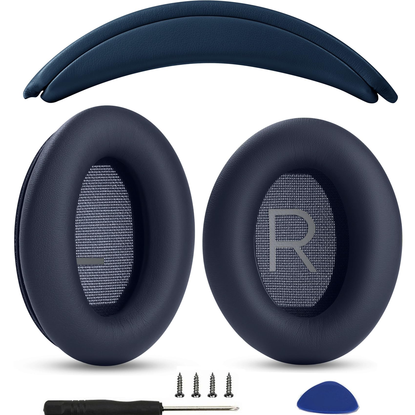 Coussinets Bose QC45 QC35 usés ? Réparez votre casque en cuir bleu