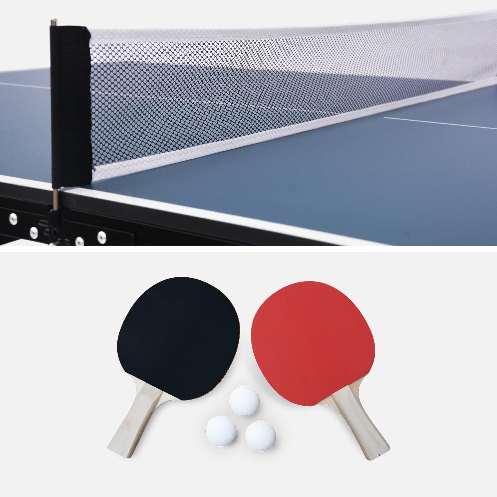 Table de ping Pong d'intérieur médium avec 2 Raquettes et 3 balles