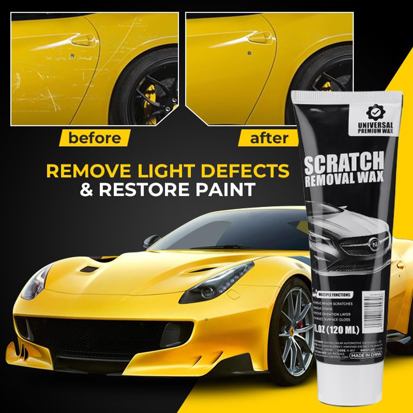 Car Scratch Remover, 2026 New Car Scratch Repair Paste for Light Scratches & Swirl Marks – Easy DIY Paint Repair, Works on All Car Paint Colors, Quick Application with Microfiber Cloth (Set B) — view 2