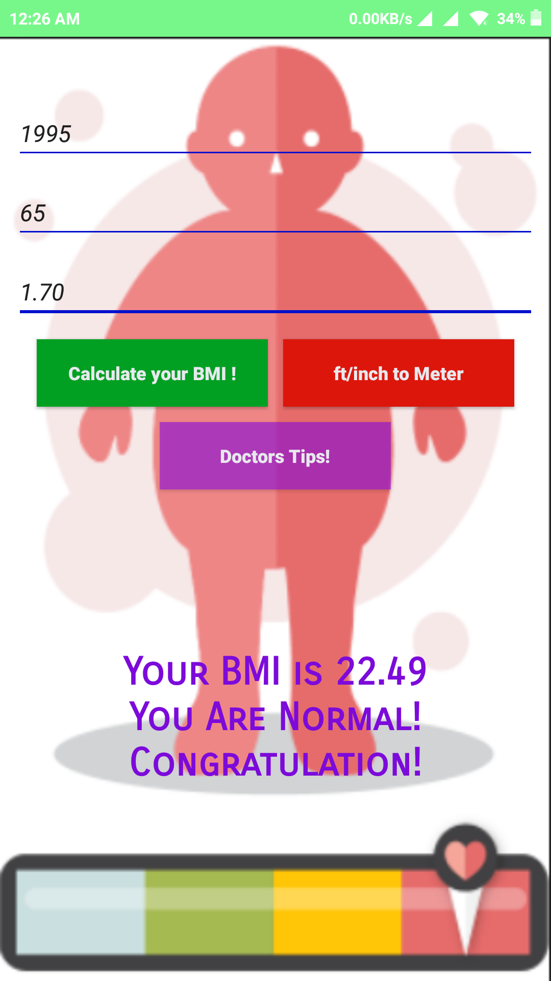BMI health monitor to loss or gain Weight - App on Amazon Appstore