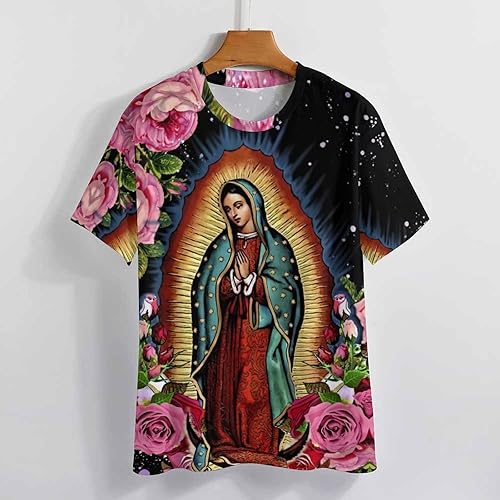 Miniatura 4 de Camiseta con estampado completo para mujer Virgen María de Guadalupe