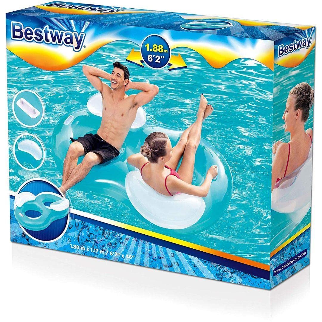 Inflatable Double Duo Water Ring Person Pool Chair Lilo