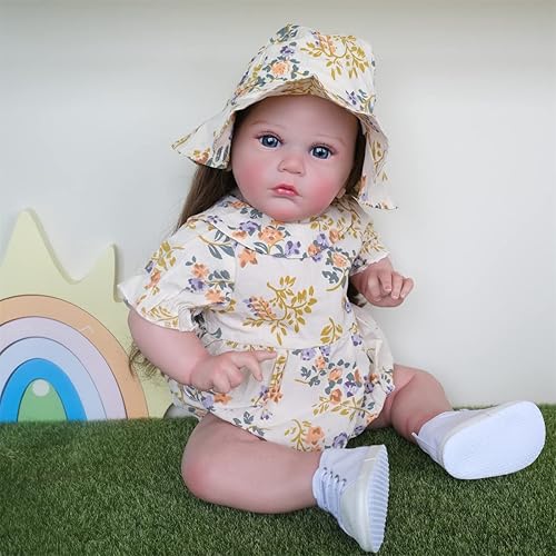 Zero Pam Muñecas realistas Reborn Girl de 23.6 in, muñeca de bebé recién nacida de 24 pulgadas, realista, de silicona suave, muñeca de niña pequeña,