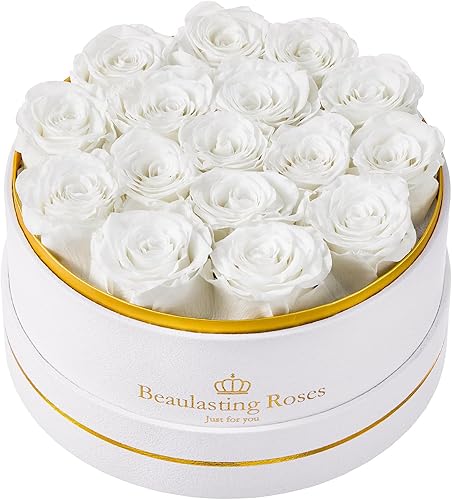 Miniatura 26 de Rosas preservadas para siempre, rosas reales en una caja, flores de cumpleaños para el día de la madre, para ella, mamá, mujer, esposa, día de San