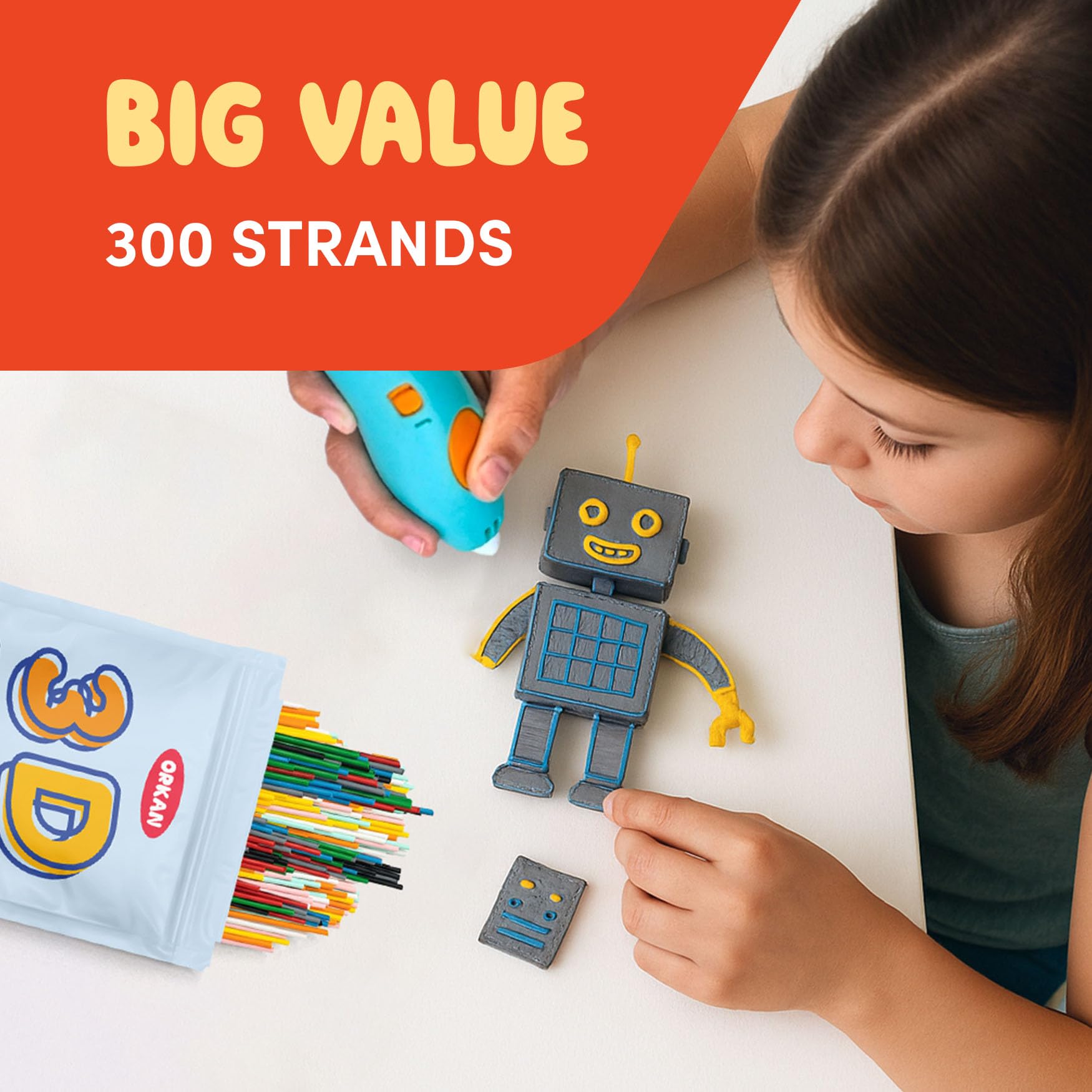 3D Pen Filament Refills - 15 Rainbow Colors -7 3D Pen Filament Refills - 15 Rainbow Colors -7