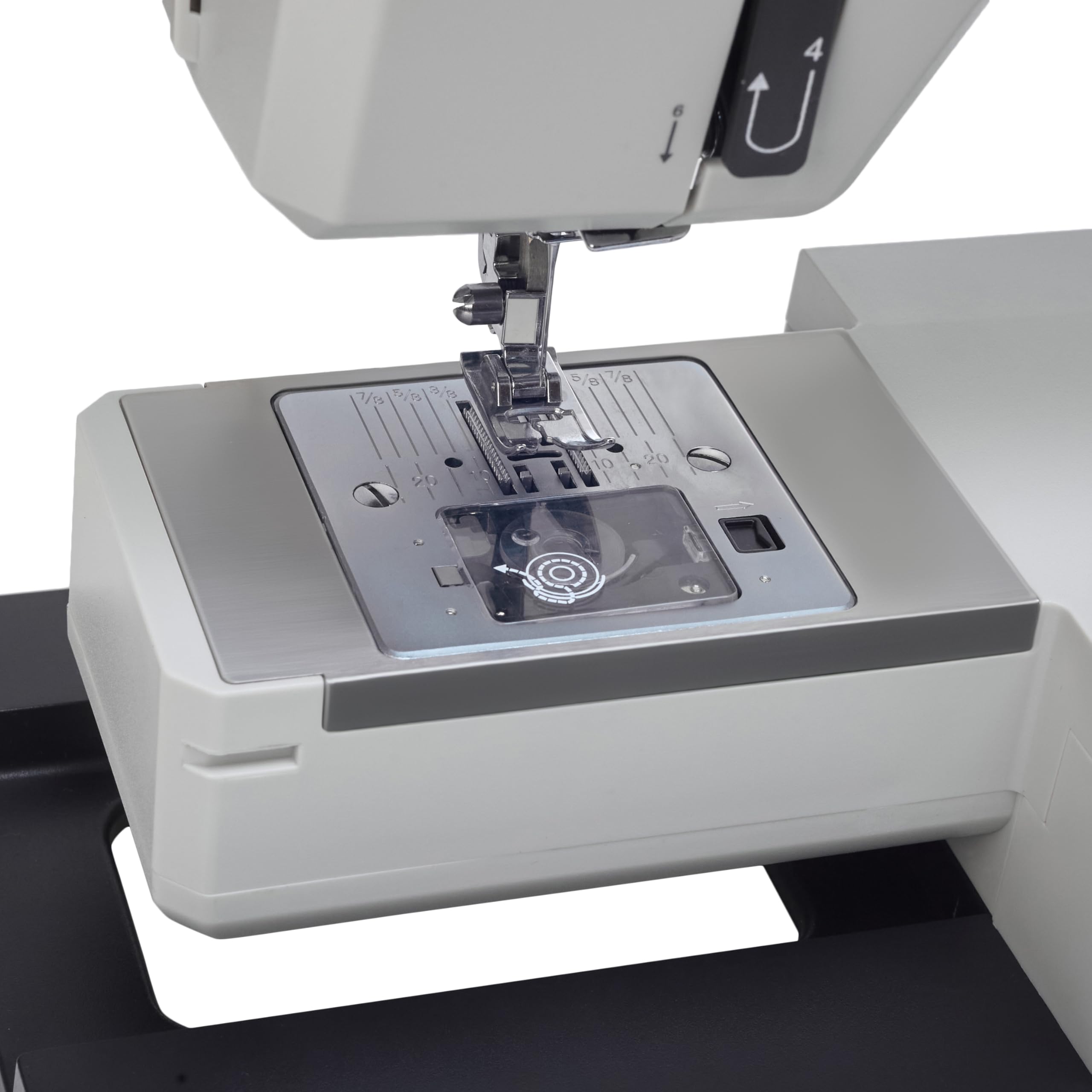 ROLD G70 Nähmaschine mit 34 Nähprogramme, Automatisches Knopfloch, 100-Watt-Servomotor, Nadeleinfädler, Edelstahl-Nähplatte