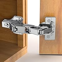 Vista 1 de 2 Pack Face Frame Full Overlay 175 Degree Lazy Susan Hinge, Clip ON Plate, Chibery Soft Close Multi-Pivot Concealed Hardware for Corner Kitchen 175°