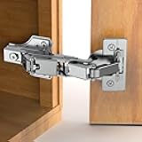 2 Pack Face Frame Full Overlay 175 Degree Lazy Susan Hinge, Clip ON Plate, Chibery Soft Close Multi-Pivot Concealed Hardware for Corner Kitchen Cabinet, Cupboard Folded, Folden Door, Closets