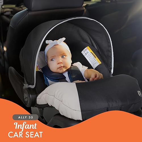 Miniatura 4 de Baby Trend Ally - Sistema de transporte de asiento de automóvil para bebé recién nacido con arnés y funda extra acogedora para bebés de hasta 35